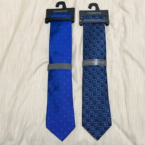 Covington Men's Ties in Blue and Navy Pattern - 2 set